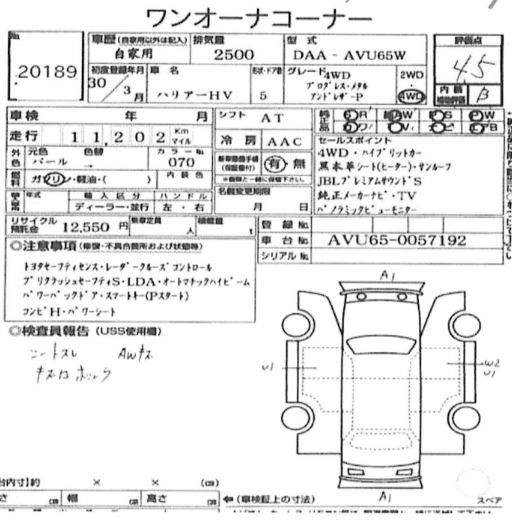 TOYOTA HARRIER HYBRID PROGRESS METAL  & LEATHER PKG 2018 PEARL