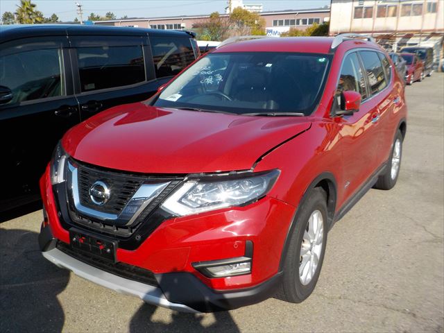 NISSAN XTRAIL HYBRID HT32 20X EMERGENCY BRAKE PKG 2017 RED WINE