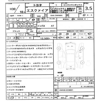 TOYOTA ESQUIRE HYBRID ZWR80G GI 2018 BLACK